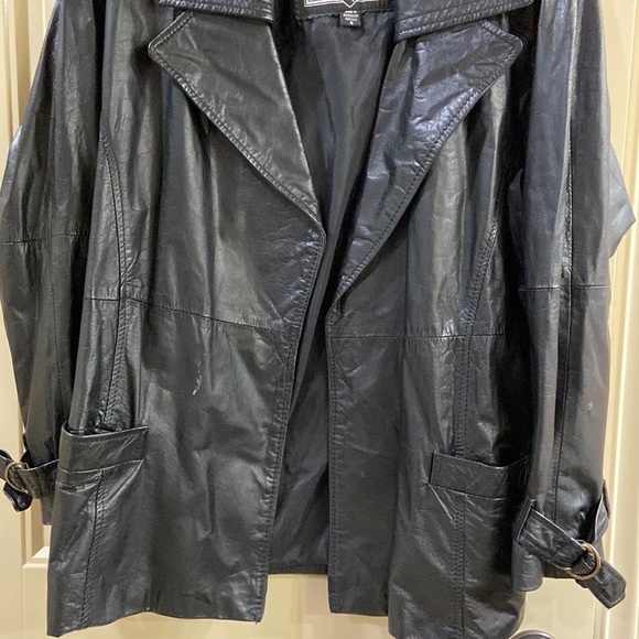 Leather Wrap Style Jacket by Body Exteriors Brand. - Picture 3 of 16